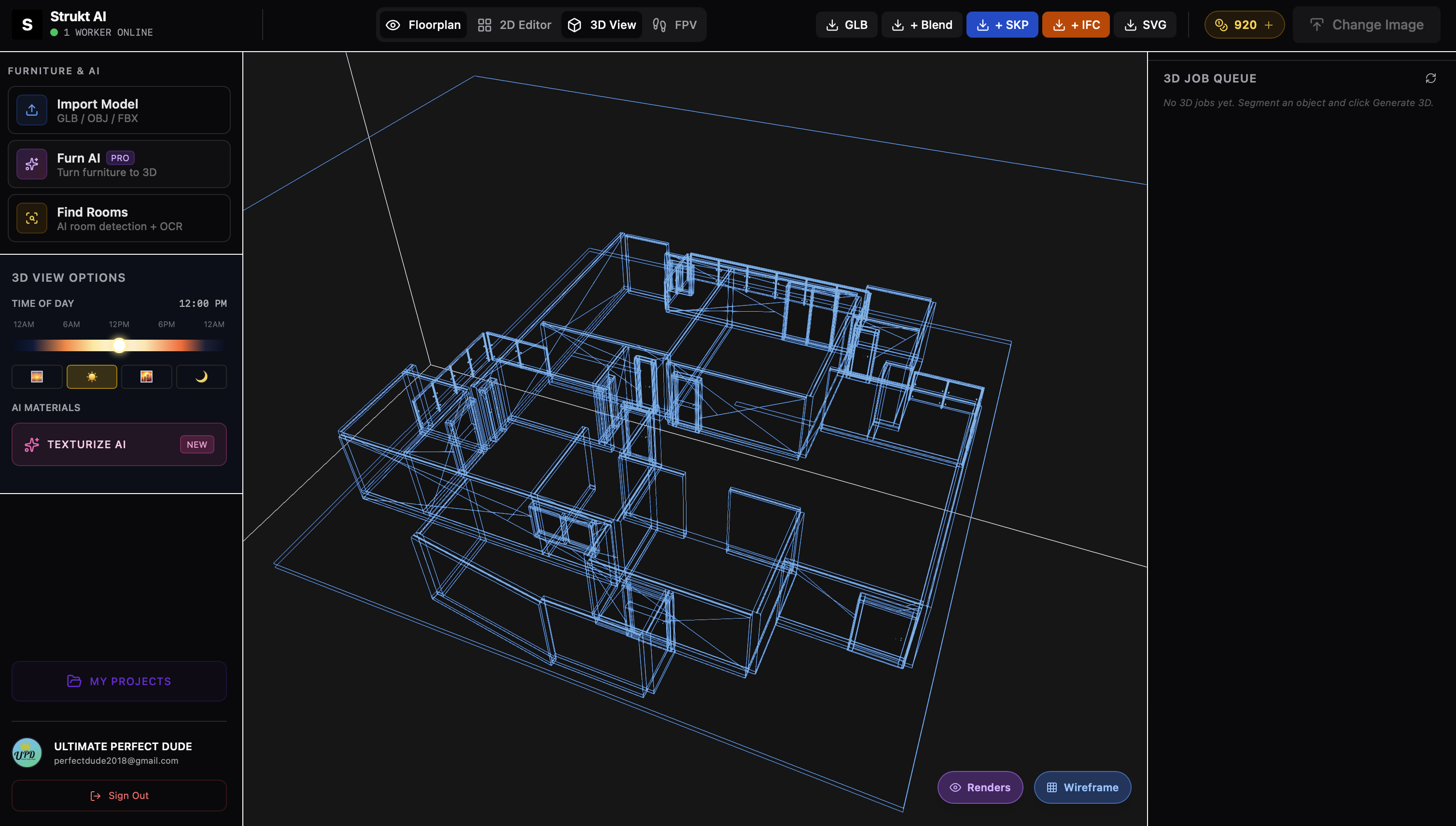 Use Wireframe Mode